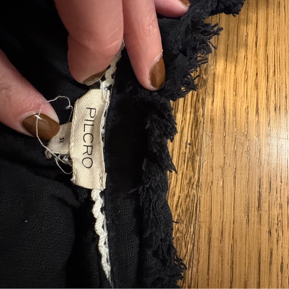 Pilcro Anthropologie Tavi Floral Embroidered Linen Buttondown 3X Plus Boho - Picture 6 of 9